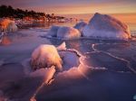 Frozen cove on Botnic Sea, Langvind, Sweden